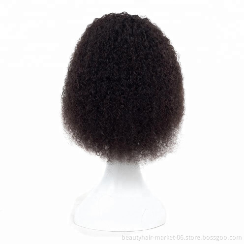 Wholesale 100% Human Hair Wig Short Curly Bob Wigs For Black Women 10 inch Glueless Full Wig with No Lace Natural Black Color